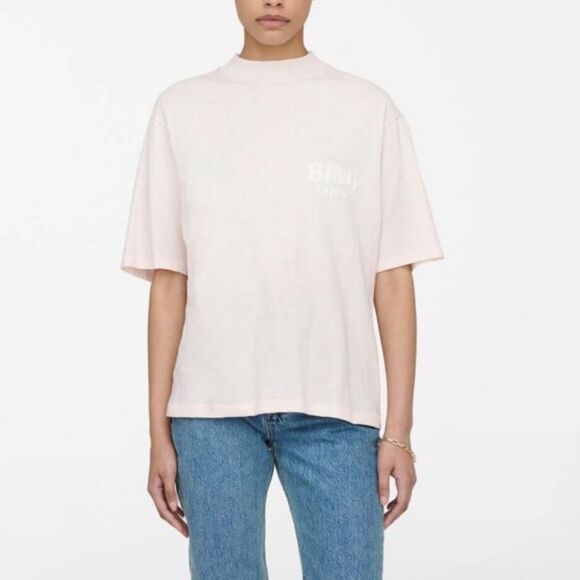 Anine Bing Wes Oversized LA 2012 Boxy T-shirt Blush Pink - Picture 5 of 8